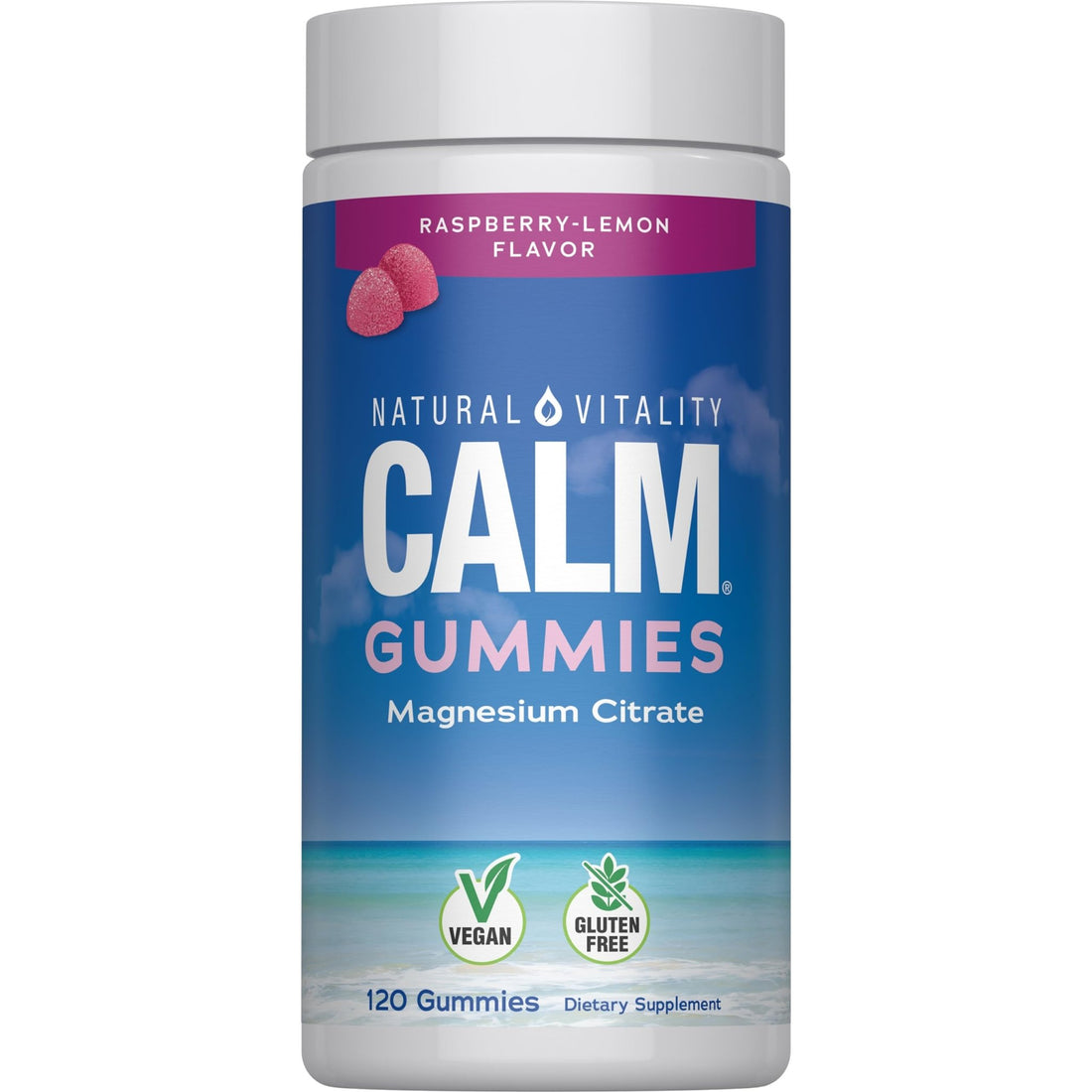 Natural Vitality Calm, Magnesium Citrate Supplement, Stress Relief Gummies, Supports a Healthy Response to Stress, Gluten Free - PrimeBioHealth - canada supplements