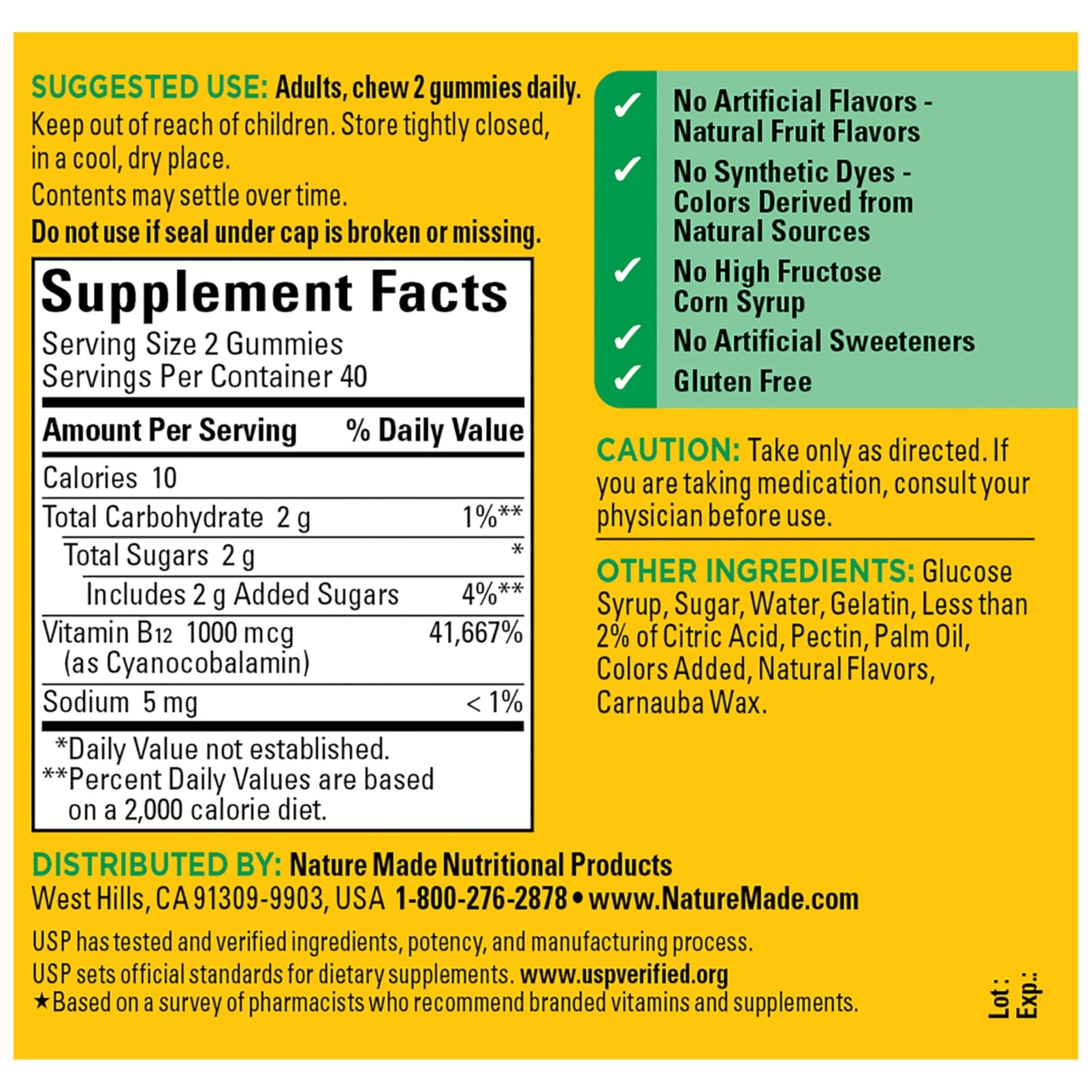 Nature Made Vitamin B12 Gummies 1000 mcg per serving, Dietary Supplement for Energy Metabolism Support, B12 Vitamins - PrimeBioHealth - canada supplements