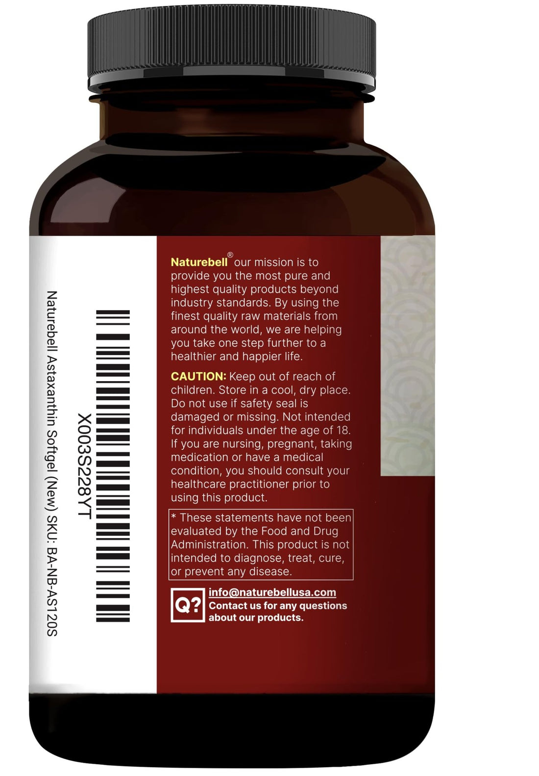 NatureBell Maximum Strength Astaxanthin 12mg, 240 Softgels - 4 Month Supply - Natural Antioxidant from Haematococcus - PrimeBioHealth - canada supplements