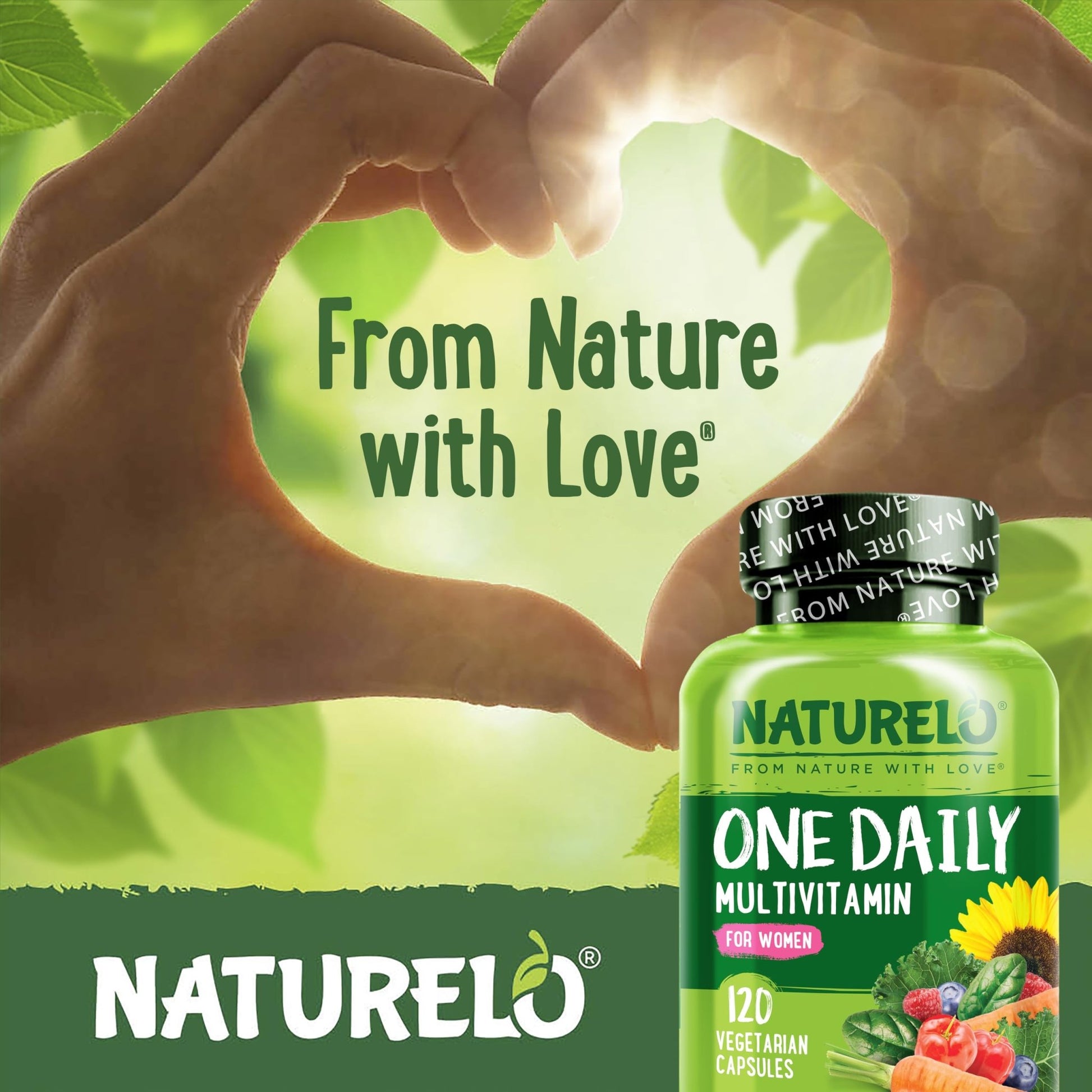 NATURELO One Daily Multivitamin for Women w/Vitamin B12, 120 Ct, Energy Support, Whole Food Daily Women Multivitamin Supplement, Nourish Hair/Skin/Nail, Non-GMO - PrimeBioHealth - canada supplements