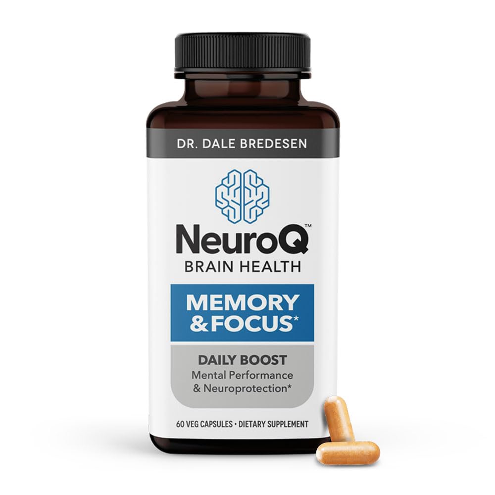 NeuroQ Memory & Focus | Formulated by Neurologist Dr. Dale Bredesen | Addresses All 4 Causes of Cognitive Decline | Ginkgo Biloba, Phosphatidylserine, Gotu Kola, - PrimeBioHealth - canada supplements