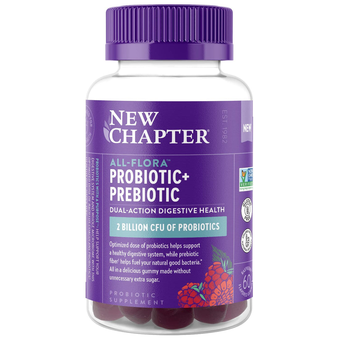 New Chapter Probiotic Gummies for Women and Men, All-Flora (1 Month Supply) – 55% Less Sugar+, Formulated for Holistic Gut Health Support with Probiotics + Prebiotic Fiber - PrimeBioHealth - canada supplements