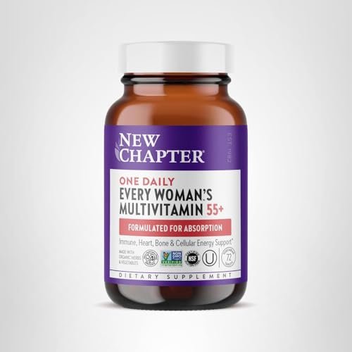 New Chapter Women’s Multivitamin 55+, Astaxanthin, B6, B12, D3, Vitamin C & Zinc, Immune, Heart, Cellular Energy, and Bone Support, Gentle on The Stomach - PrimeBioHealth - canada supplements
