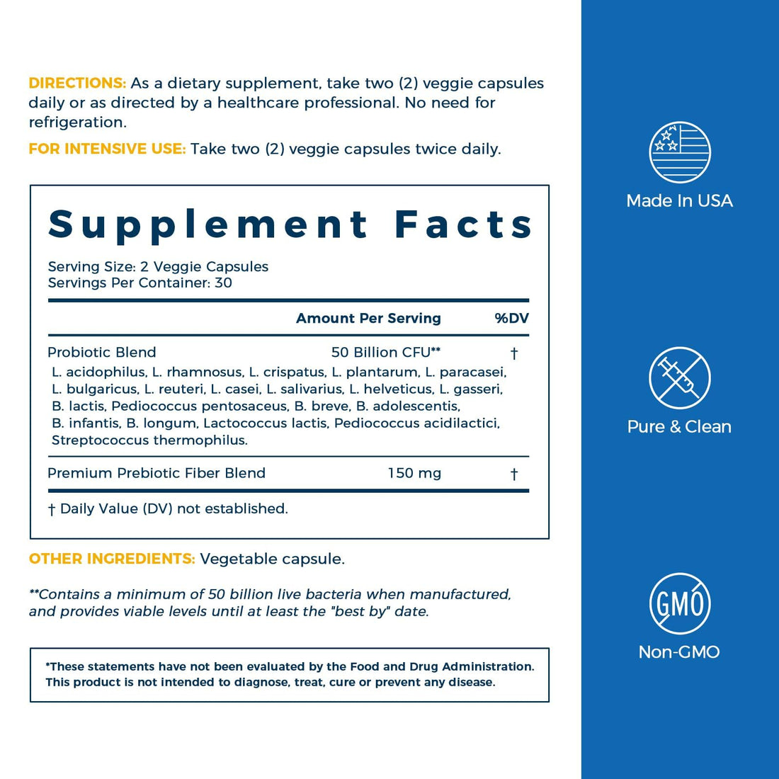 NewRhythm Probiotics 50 Billion CFU 20 Strains, 60 Veggie Capsules, Targeted Release Technology, Stomach Acid Resistant - PrimeBioHealth - canada supplements