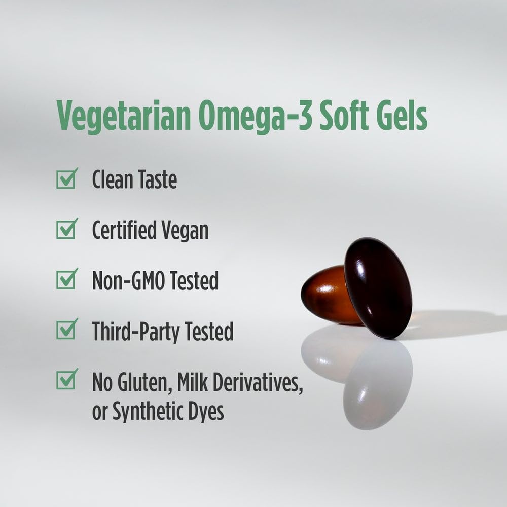 Nordic Naturals Algae Omega - 120 Soft Gels - 715 mg Omega-3 - Certified Vegan Algae Oil - Plant-Based EPA & DHA - Heart, Eye - PrimeBioHealth - canada supplements