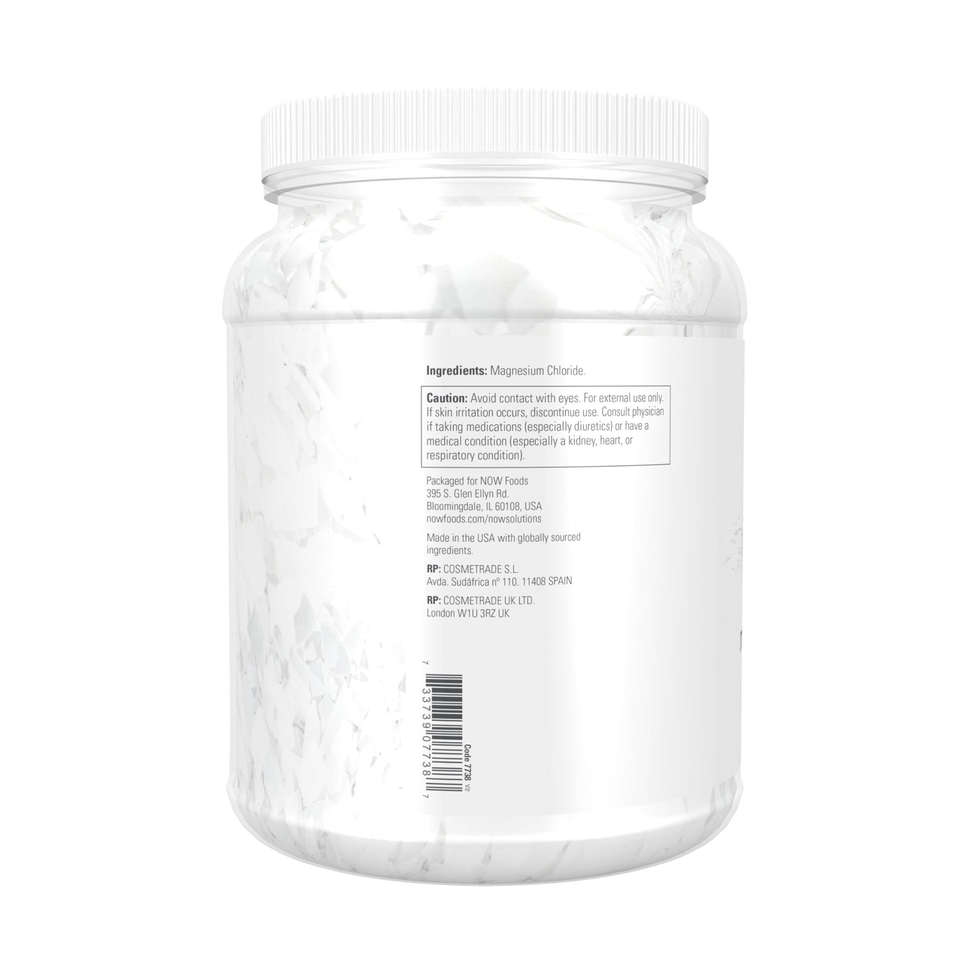 NOW Foods Solutions, Magnesium Flakes, 100% Pure, from the Ancient Zechstein Seabed, Highly Concentrated, 54-Ounce - PrimeBioHealth - canada supplements