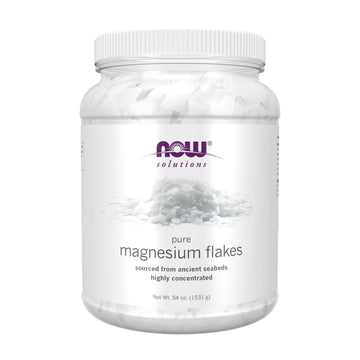 NOW Foods Solutions, Magnesium Flakes, 100% Pure, from the Ancient Zechstein Seabed, Highly Concentrated, 54-Ounce - PrimeBioHealth - canada supplements