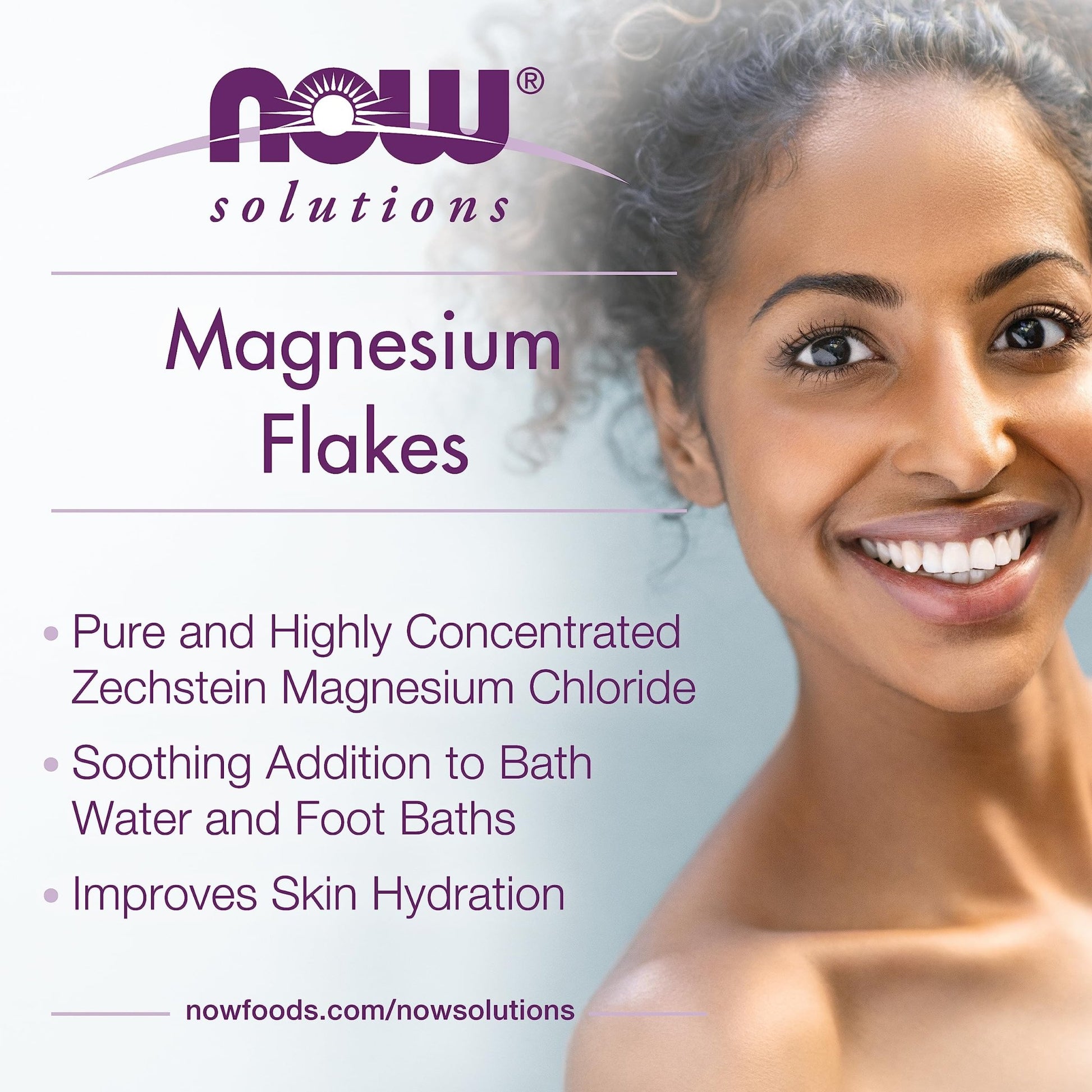 NOW Foods Solutions, Magnesium Flakes, 100% Pure, from the Ancient Zechstein Seabed, Highly Concentrated, 54-Ounce - PrimeBioHealth - canada supplements