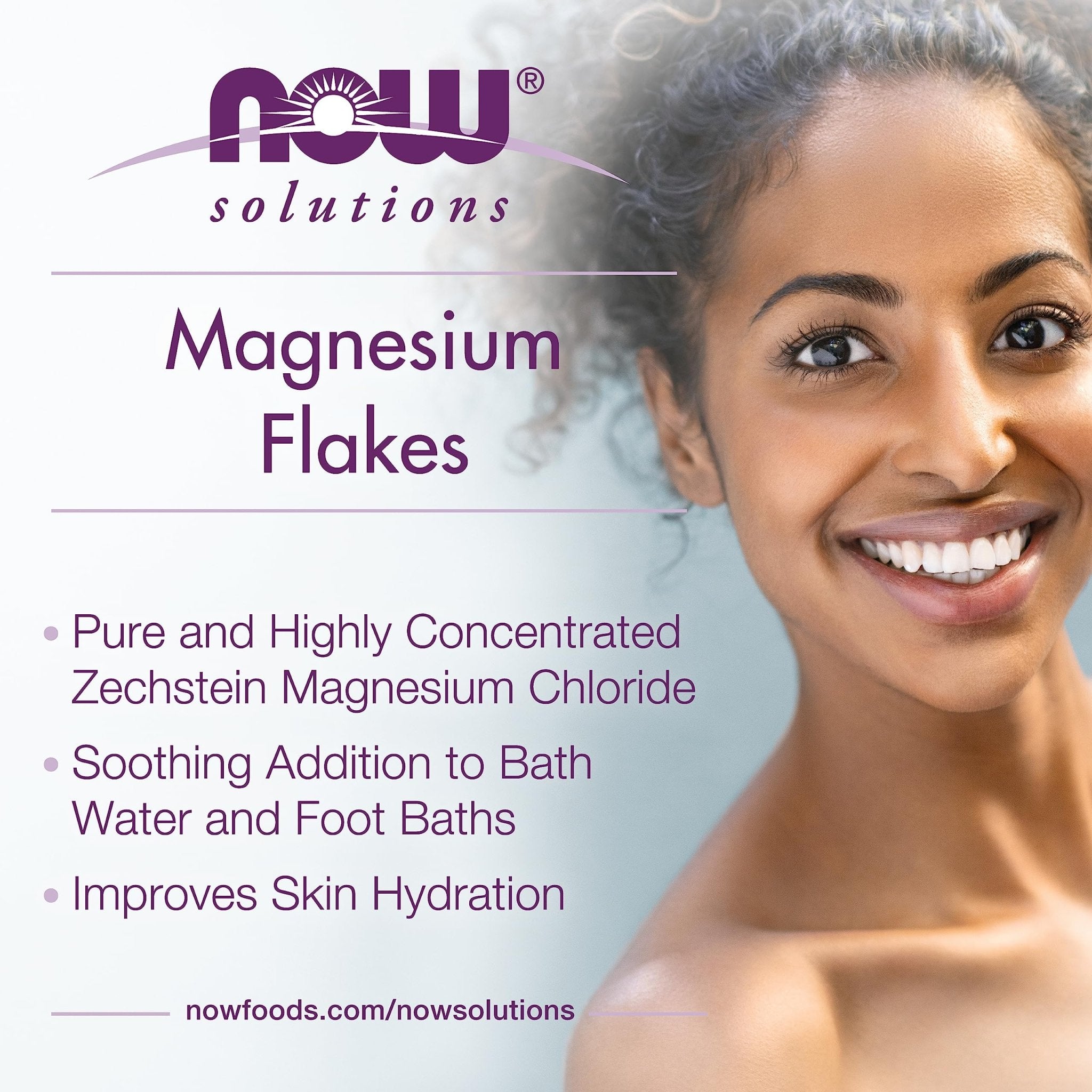 NOW Foods Solutions, Magnesium Flakes, 100% Pure, from the Ancient Zechstein Seabed, Highly Concentrated, 54-Ounce - PrimeBioHealth - canada supplements