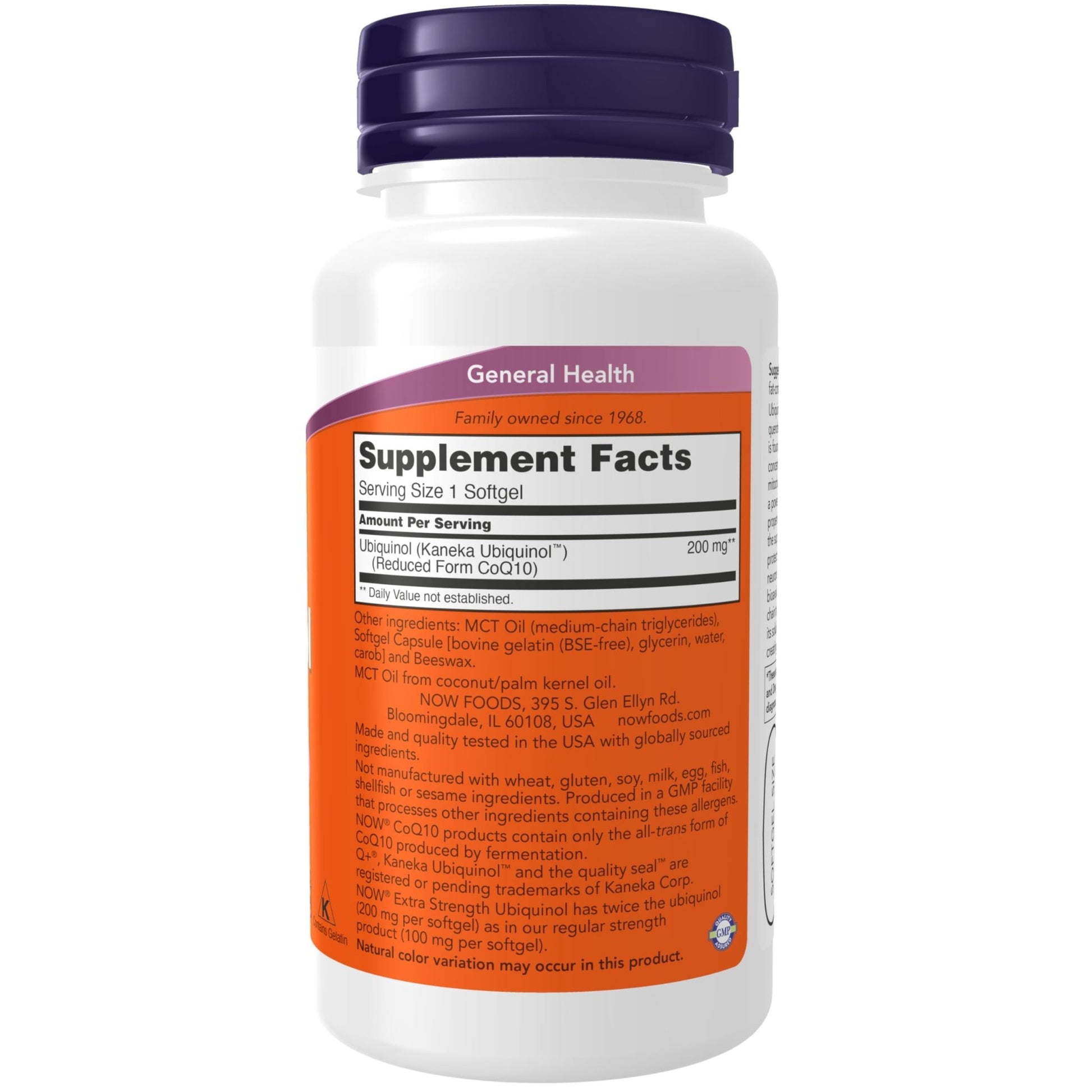 NOW Supplements, Ubiquinol 200 mg, High Bioavailability (the Active Form of CoQ10), 60 Softgels - PrimeBioHealth - canada supplements