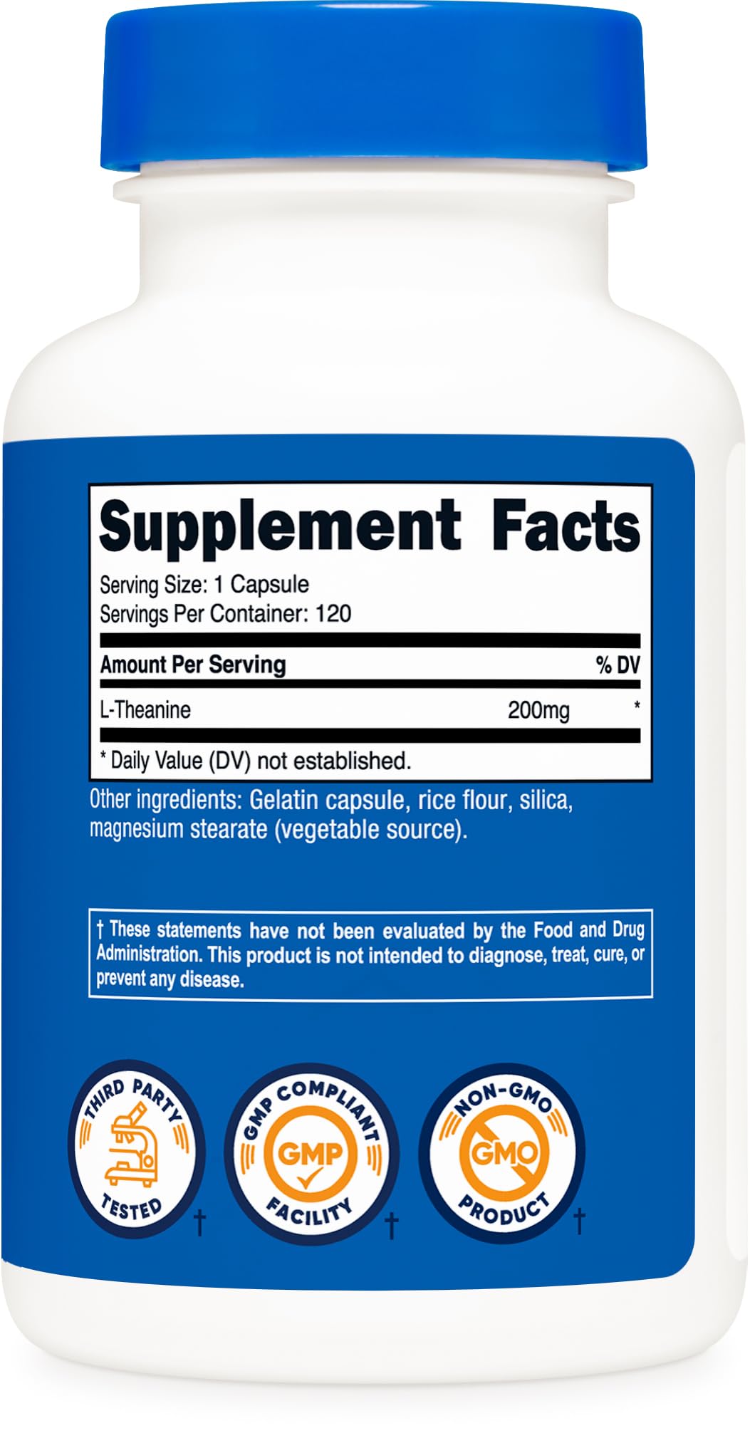 Nutricost L-Theanine 200mg, 120 Capsules, Double Strength - Non-GMO, Gluten Free - PrimeBioHealth - canada supplements