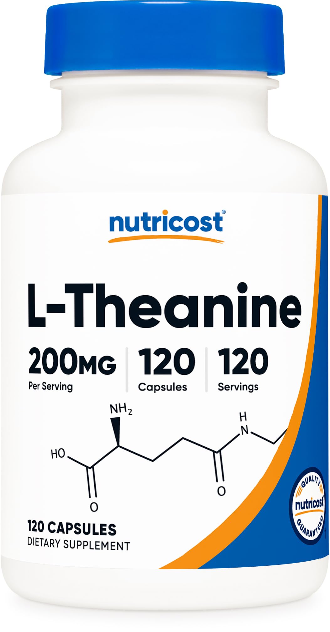 Nutricost L-Theanine 200mg, 120 Capsules, Double Strength - Non-GMO, Gluten Free - PrimeBioHealth - canada supplements