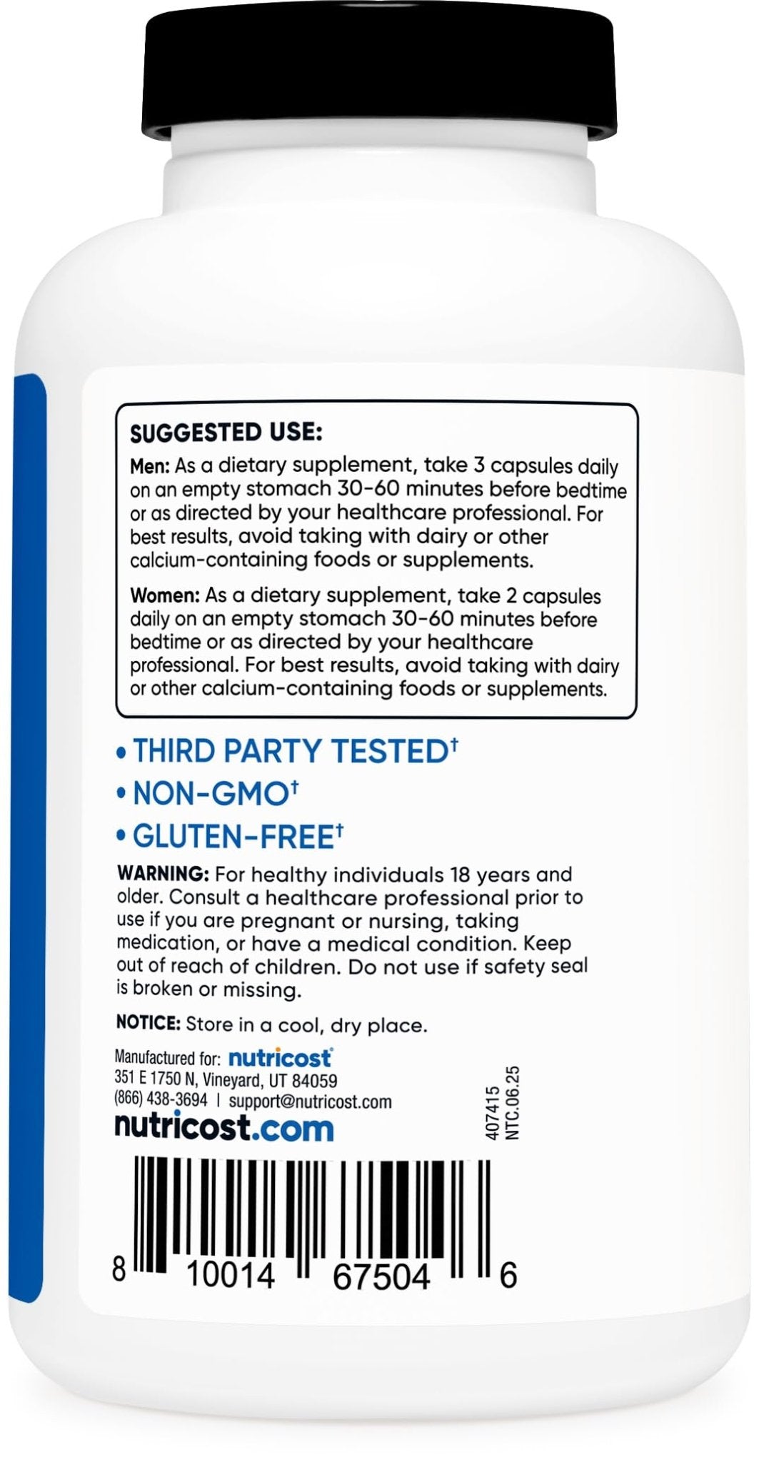 Nutricost ZMA 180 Capsules - Non-GMO and Gluten Free ZMA Supplement - PrimeBioHealth - canada supplements