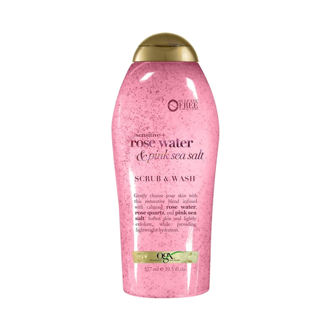 OGX Sensitive + Rose Water & Pink Sea Salt Exfoliating Body Scrub + Rose Quartz, Gentle Exfoliating Daily Body Wash Softens Skin - PrimeBioHealth - canada supplements