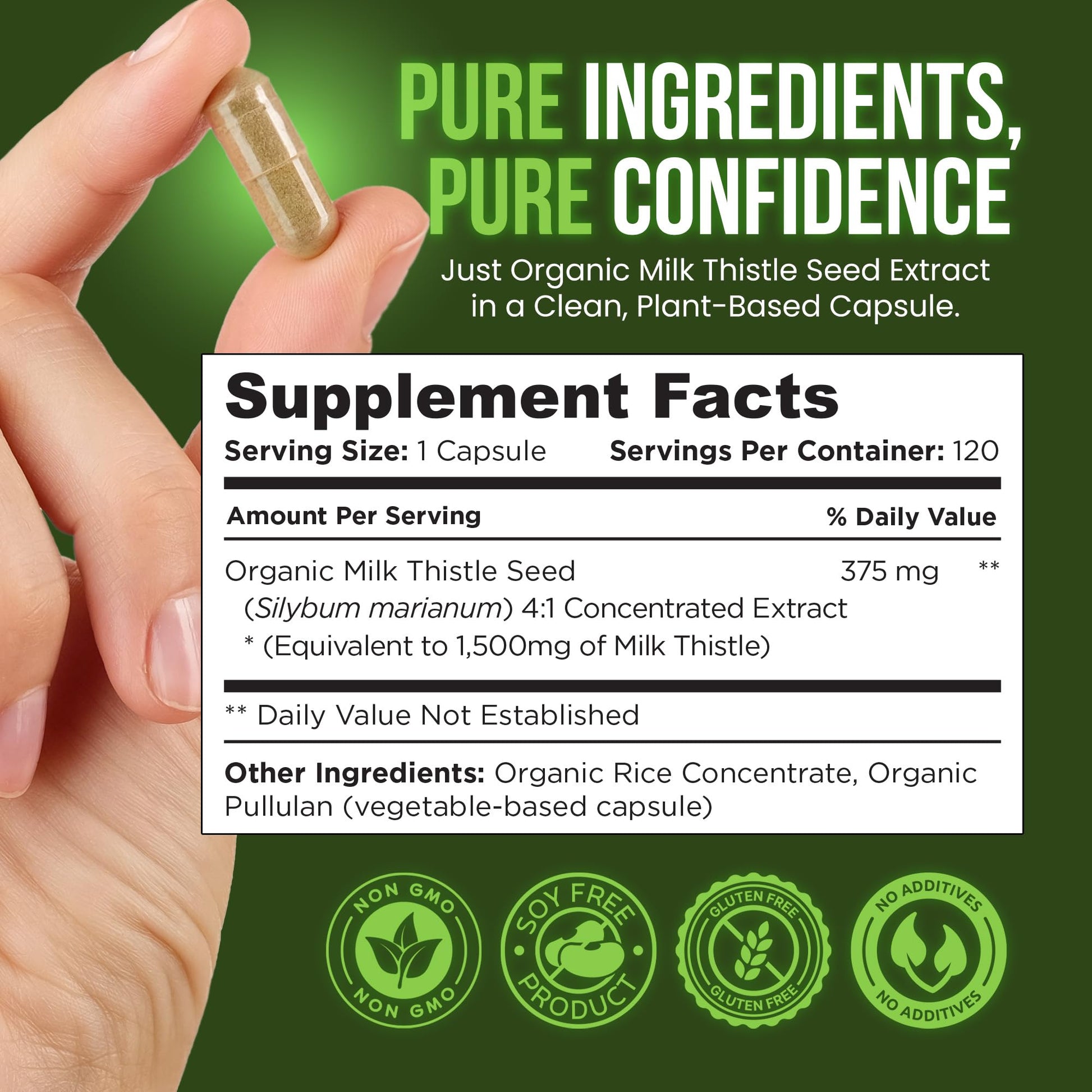 OmniBiotics Organic Milk Thistle Supplement 1500mg – 4X Concentrated Extract with Silymarin – High Potency Liver Detox & Support - PrimeBioHealth - canada supplements