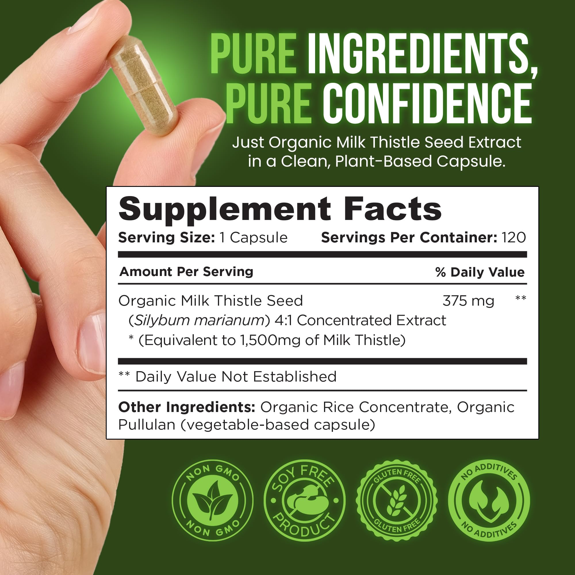 OmniBiotics Organic Milk Thistle Supplement 1500mg – 4X Concentrated Extract with Silymarin – High Potency Liver Detox & Support - PrimeBioHealth - canada supplements