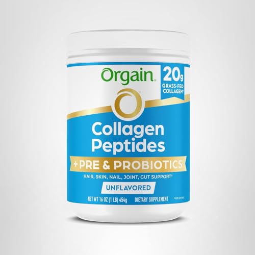 Orgain Hydrolyzed Collagen Peptides + Prebiotic & Probiotics Powder for Women & Men, 20g Grass Fed Collagen, 1 Billion CFU - Supports Digestive - PrimeBioHealth - canada supplements