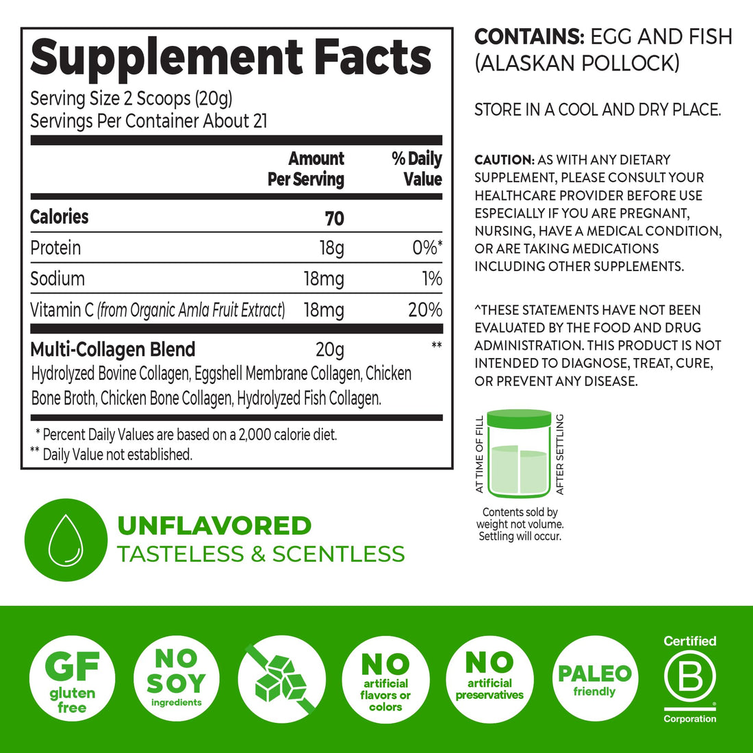 Orgain Hydrolyzed Multi Collagen Powder for Women & Men, 20g Collagen, Supports Hair, Skin, Nail & Joint Health, Type I, II, III, V, X, Vitamin C & Amino Acids, - PrimeBioHealth - canada supplements