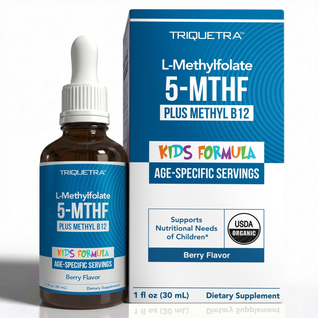 Organic Kids L-Methylfolate + Methyl B12 Cofactor - MTHFR Sublingual Form - 5-MTHF, Superior Form of Folate - Adjustable Dosing for All Ages - PrimeBioHealth - canada supplements