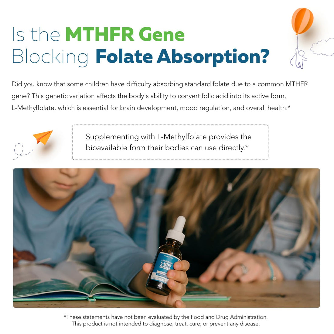 Organic Kids Methylfolate + Methyl B12 Cofactor - Flavorless, Sublingual Form - 5-MTHF Form, Superior Form of Folate - PrimeBioHealth - canada supplements