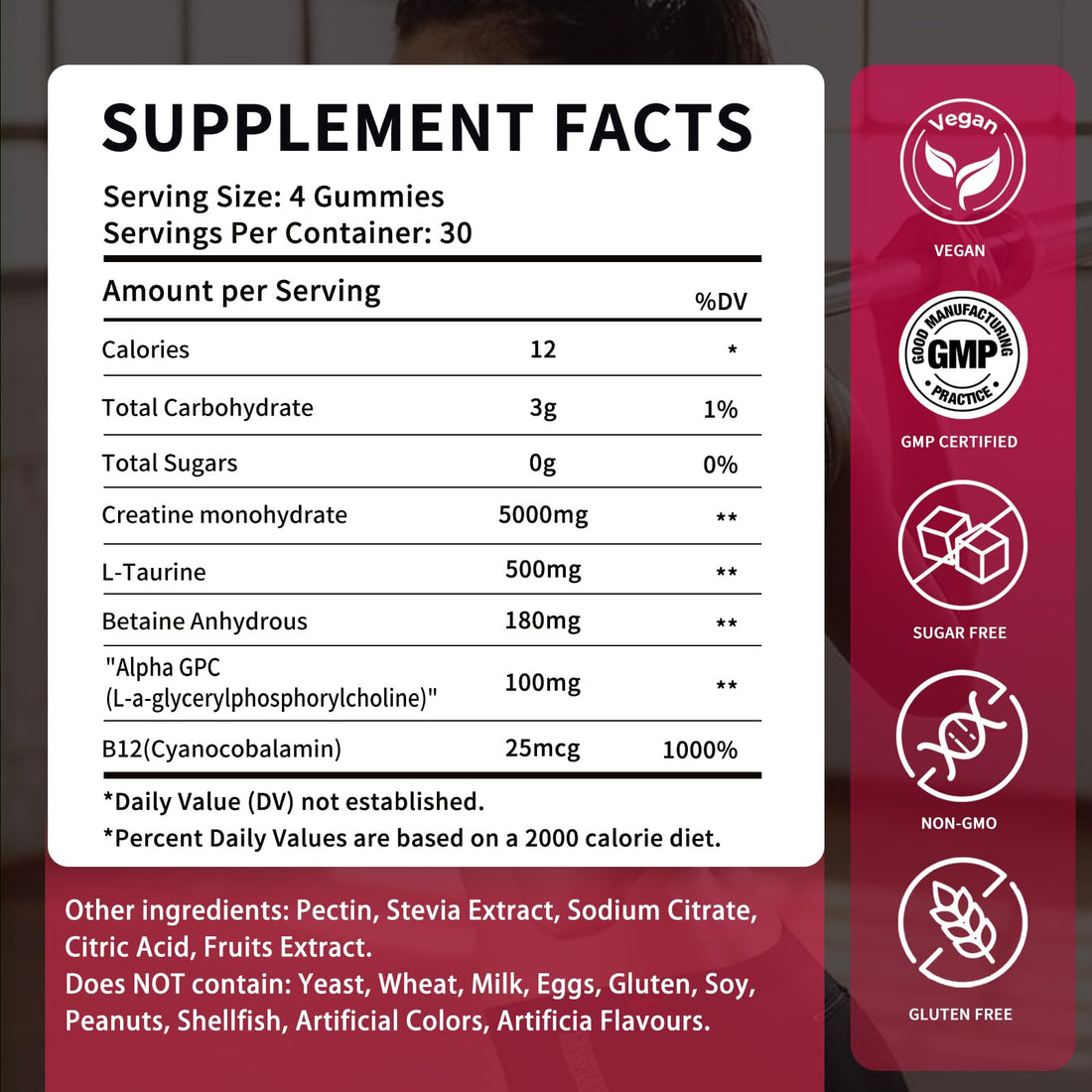 OUYIYUA Creatine Monohydrate Gummies 5000mg for Men & Women - Sugar Free Pre-Workout Supplement, Chewables for Muscle Strength, Muscle Builder - PrimeBioHealth - canada supplements