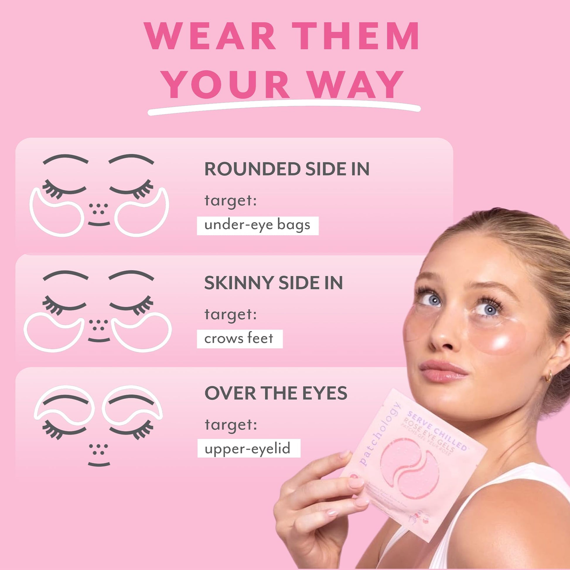 Patchology Serve Chilled Rosé Hydrating Under Eye Patches – Hyaluronic Acid & Antioxidant-Infused Eye Masks to Reduce Dark Circles - PrimeBioHealth - canada supplements