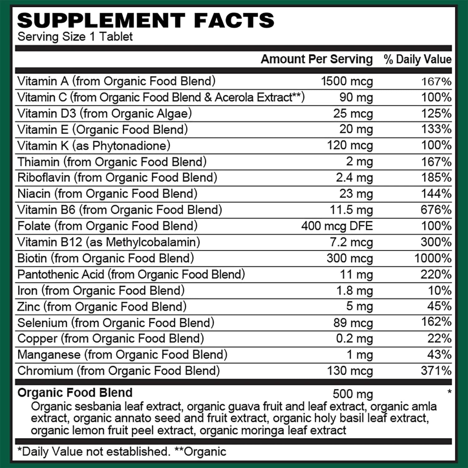 PlantFusion Organic Multivitamin for Men - One Daily Whole Food Blend Men's Multivitamin - Vegan, Non-GMO - PrimeBioHealth - canada supplements