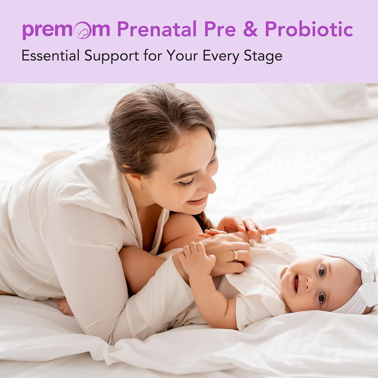 Premom Prenatal Prebiotics & Probiotics for Women, 30 Billion CFU, 18 Strains, Organic Prebiotic & Womens Probiotic, Vaginal, Gut, & Digestive Health + Immune Support Supplement - PrimeBioHealth - canada supplements