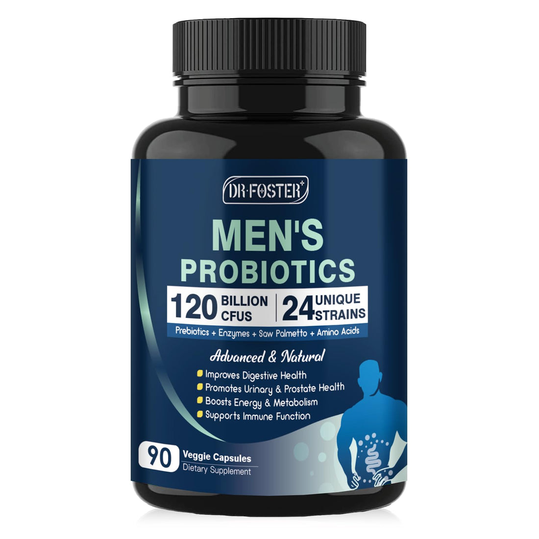 Probiotics for Men Digestive Health, 120 Billion CFUs Mens Probiotic with Digestive Enzymes & Prebiotics & Saw Palmetto & Cranberry for Gut, Prostate & Urinary - PrimeBioHealth - canada supplements