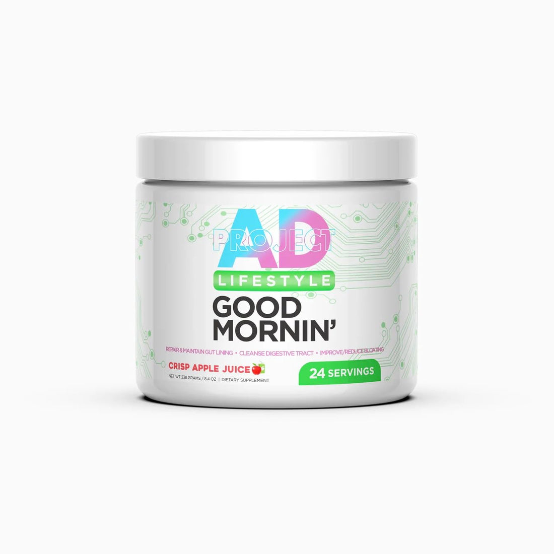 Project AD Life Good Morning Detox and Performance Drink, Naturally Flavored and Formulated with L-GLutamine, Apple Cider Vinegar, - PrimeBioHealth - canada supplements