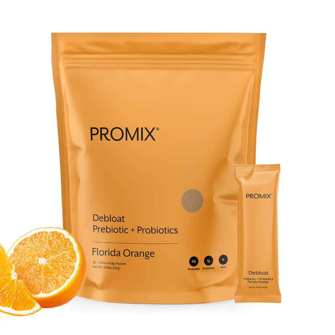 ProMix Nutrition Debloat Prebiotics and Probiotics with Baobab - Rich in Vitamin C, Bloating Relief, Immune Support - PrimeBioHealth - canada supplements