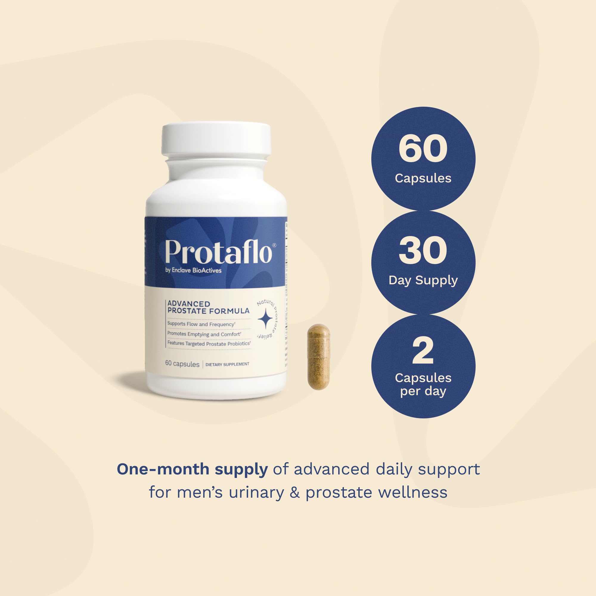 Protaflo Prostate Supplements for Men - Supports Urinary Flow & Bladder Control | Probiotics + Black Walnut, Nettle, Turmeric, Lycopene, Pumpkin Seed - PrimeBioHealth - canada supplements