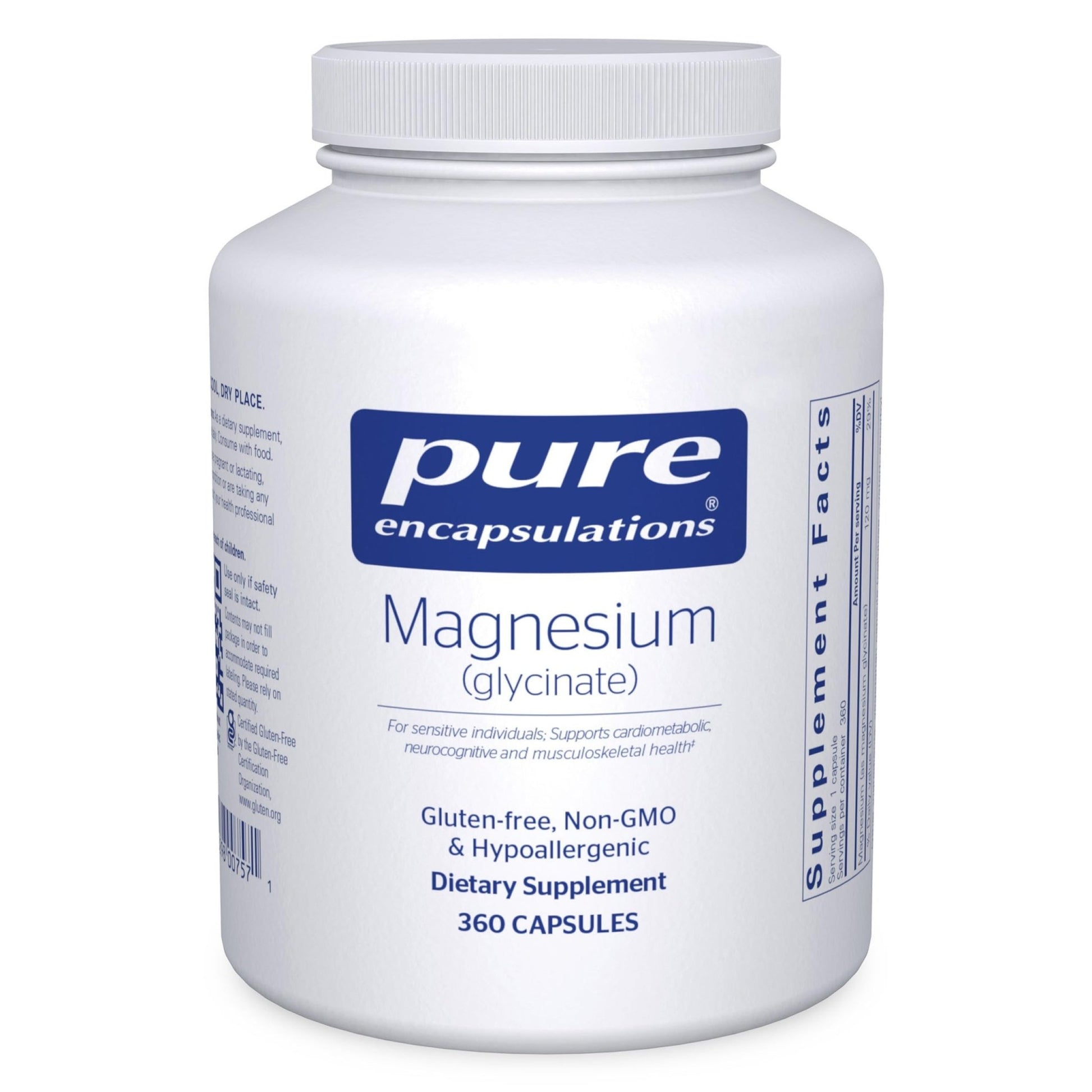 Pure Encapsulations Magnesium (Glycinate) - Supplement to Support Stress Relief, Sleep, Heart Health, Nerves, Muscles, and Metabolism - PrimeBioHealth - canada supplements