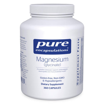 Pure Encapsulations Magnesium (Glycinate) - Supplement to Support Stress Relief, Sleep, Heart Health, Nerves, Muscles, and Metabolism - PrimeBioHealth - canada supplements