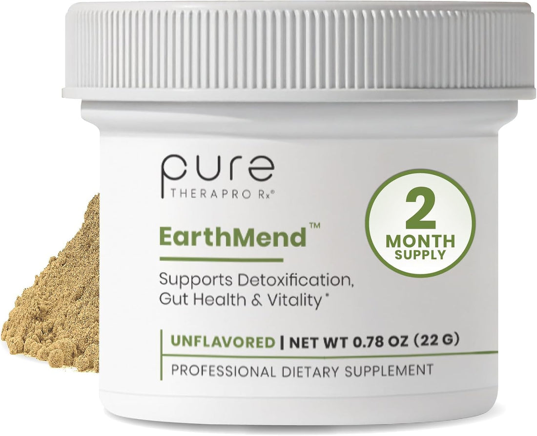 Pure Therapro Rx EarthMend Trace Mineral Powder for Women & Men, Fulvic Acid & Humic Acid Mineral Supplement, Ionic Trace Minerals Complex, Fulvic Humic Blend, Unflavored, 60 Servings - PrimeBioHealth - canada supplements