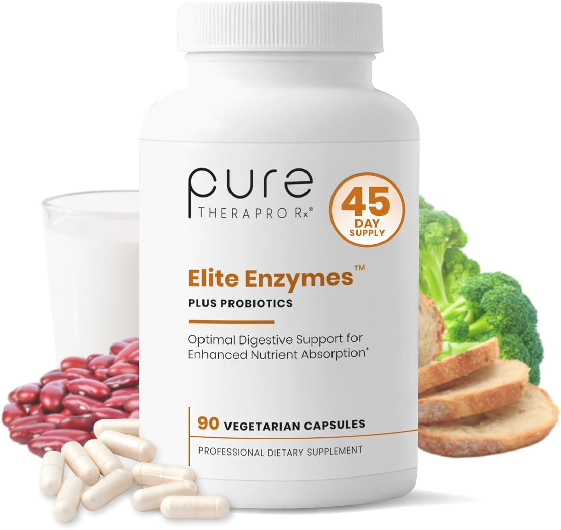 Pure Therapro Rx Elite Enzymes Extra Strength Digestive Enzymes Supplement for Women & Men, 90 Vegetarian Capsules - PrimeBioHealth - canada supplements