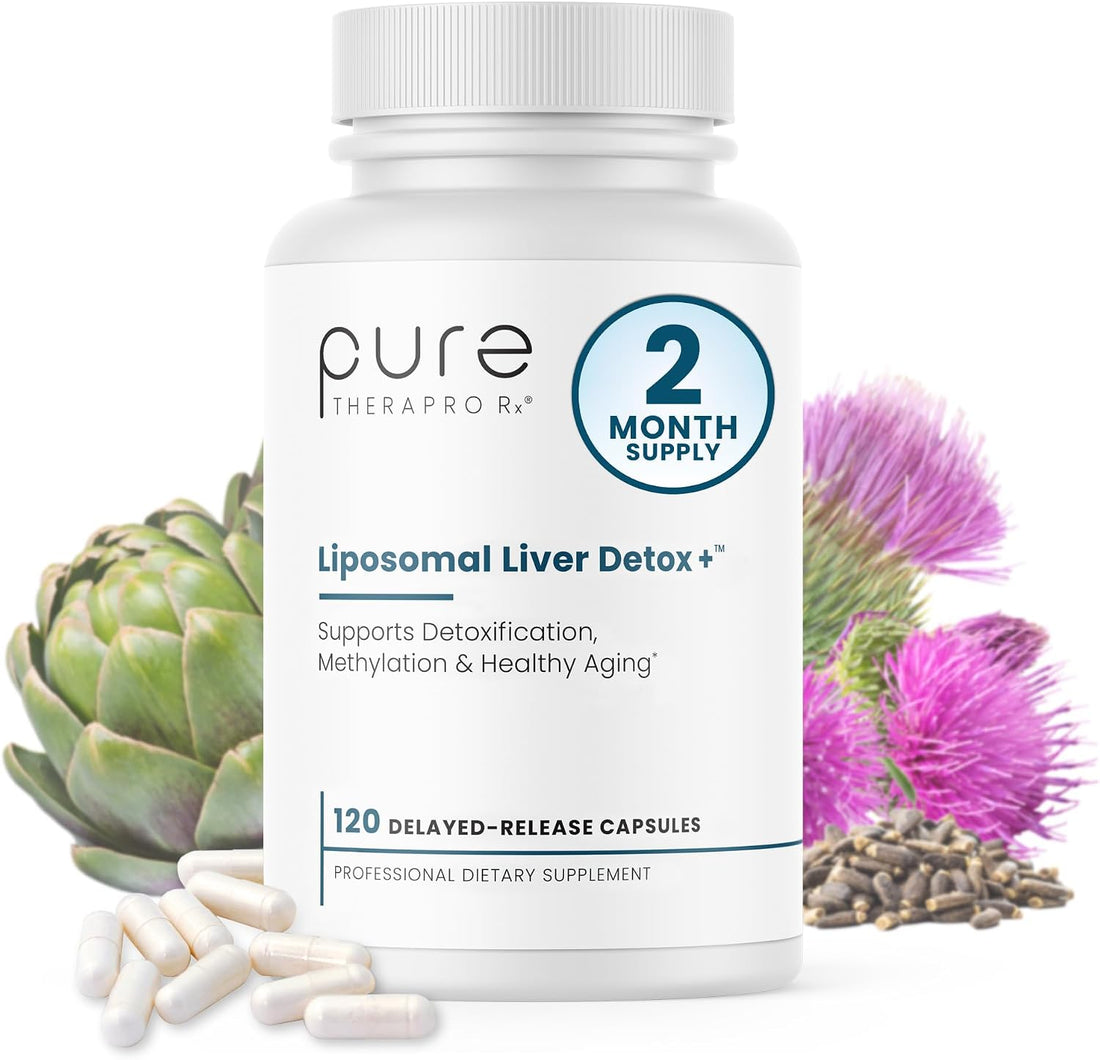 Pure Therapro Rx Liposomal Liver Detox + 120 Acid-Resistant VCaps | Soy-Free Liposomal Format Containing Methylation Nutrient Cofactors | Supports Liver Detox and Cleansing | Vegan - PrimeBioHealth - canada supplements