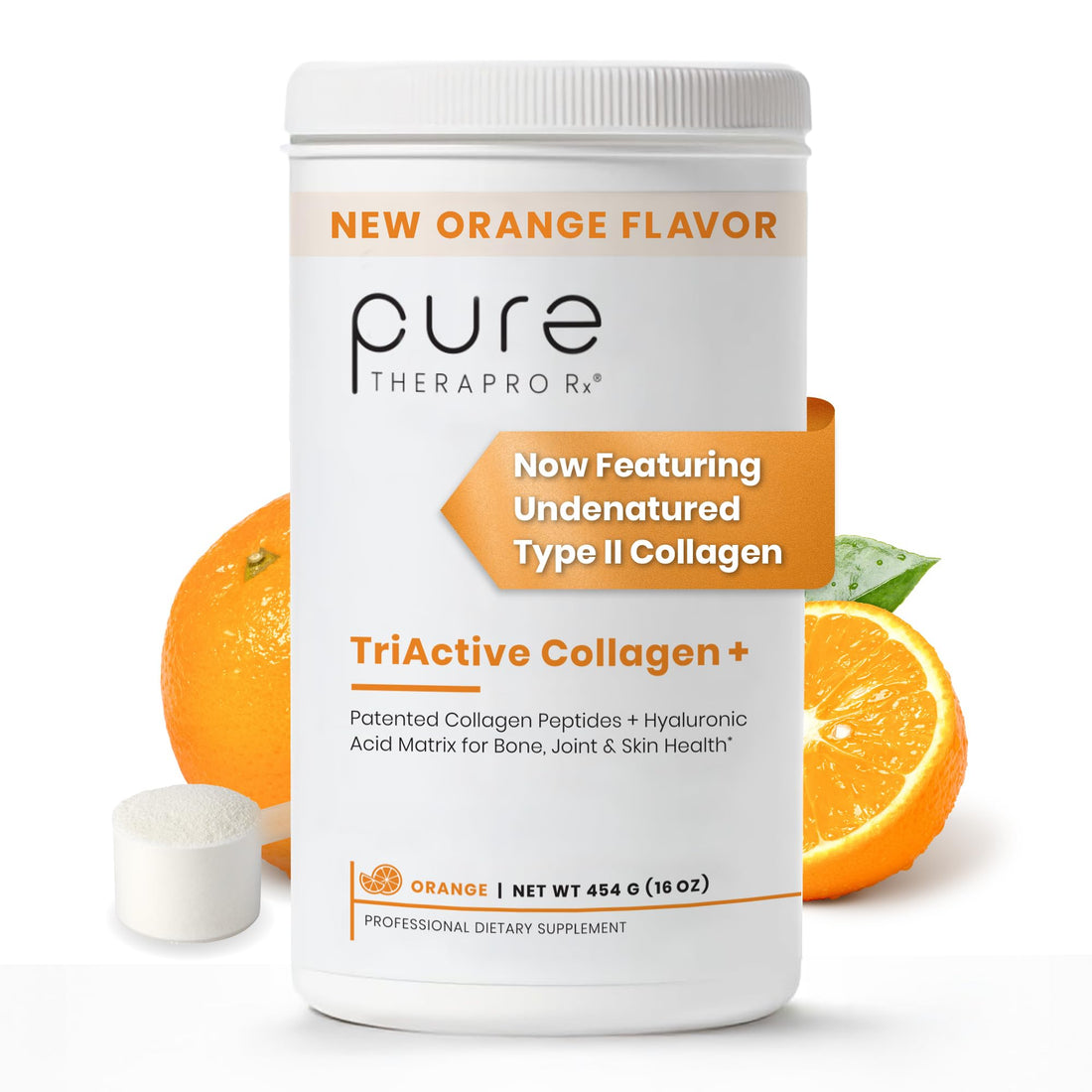 Pure Therapro Rx TriActive Collagen Plus, Collagen Powder for Hair, Skin, Nails, Bones & Joints, Hydrolyzed Collagen Powder w/Patented Peptides, Multi Collagen Protein Powder (Unflavored) - PrimeBioHealth - canada supplements