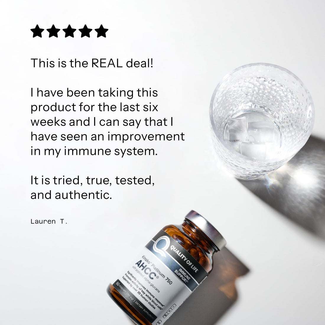 Quality of Life Premium Kinoko Platinum AHCC Herbal Supplement, 750mg per Capsule, for Immune Support, Liver Function, Maintains Natural Killer Cell Activity - PrimeBioHealth - canada supplements