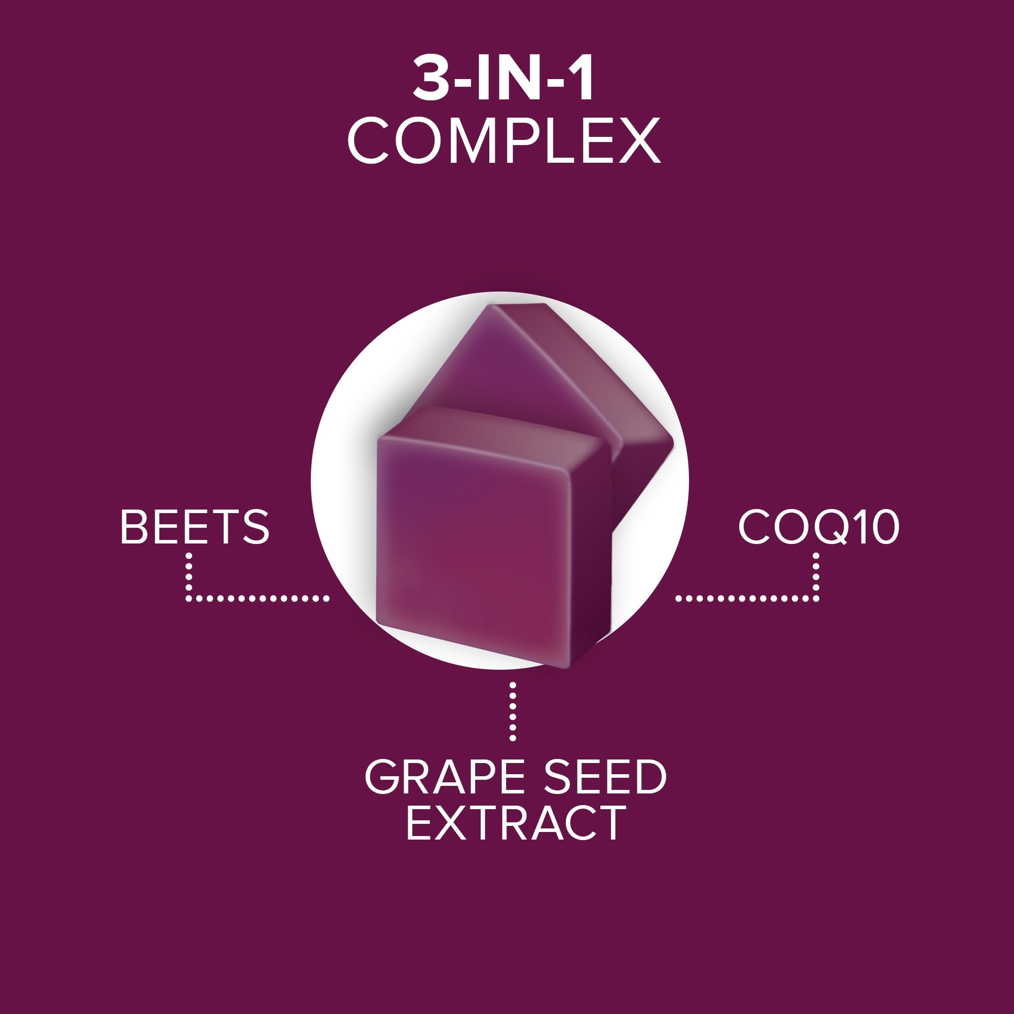 Qunol Beets Chews for Blood Pressure Support, 3 in 1 Beets + CoQ10 + Grape Seed Extract, - PrimeBioHealth - canada supplements