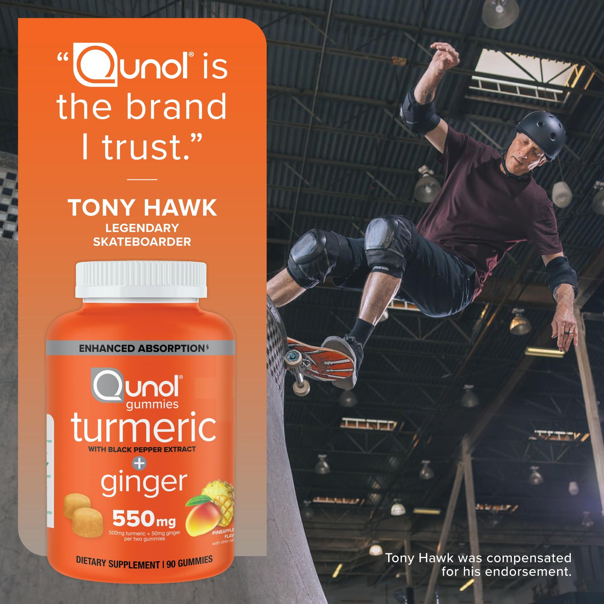 Qunol Turmeric and Ginger with Black Pepper Gummies, Turmeric Curcumin Supplement, Joint Health Support Gummy, 90ct Gummies - PrimeBioHealth - canada supplements