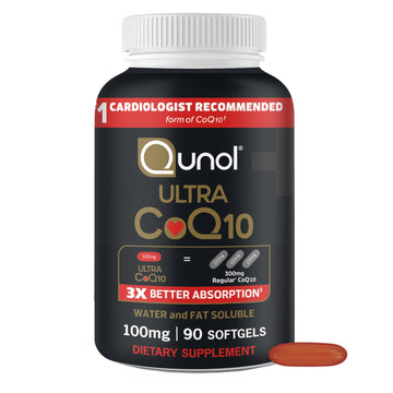 Qunol Ultra CoQ10 100mg Softgels- 3x Better Absorption, Antioxidant for Heart Health & Energy Production, Coenzyme Q10 Vitamins - PrimeBioHealth - canada supplements