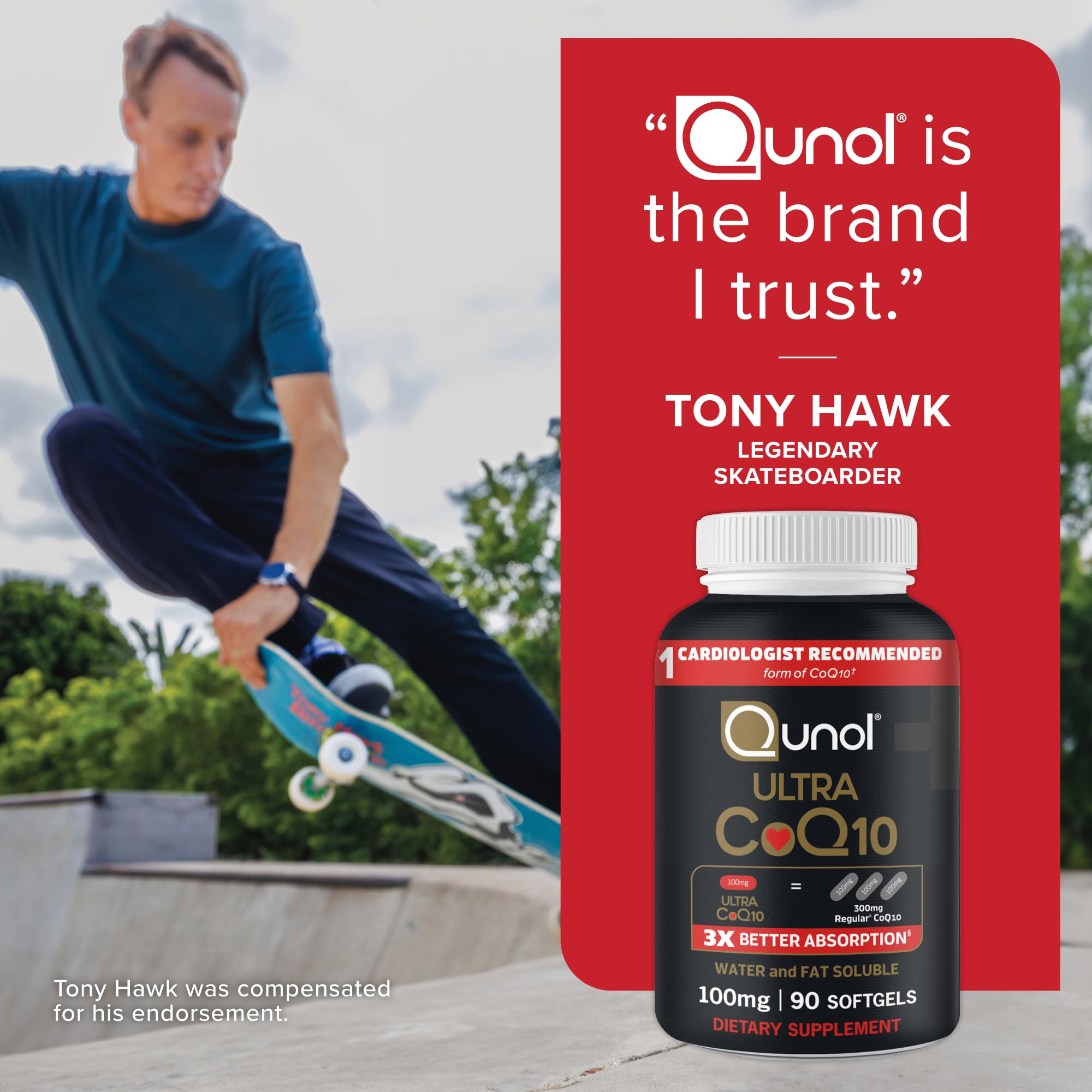 Qunol Ultra CoQ10 100mg Softgels- 3x Better Absorption, Antioxidant for Heart Health & Energy Production, Coenzyme Q10 Vitamins - PrimeBioHealth - canada supplements