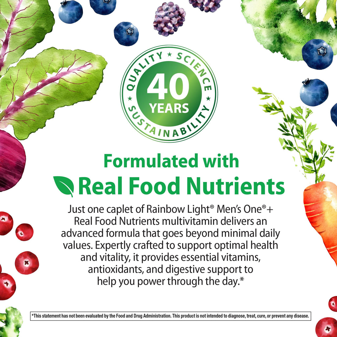 Rainbow Light Mens Multivitamin One + | 150 Caplets | Supports Cellular Energy & Immune Health | with Vitamins C, D, and Zinc | Real Food Nutrients - PrimeBioHealth - canada supplements