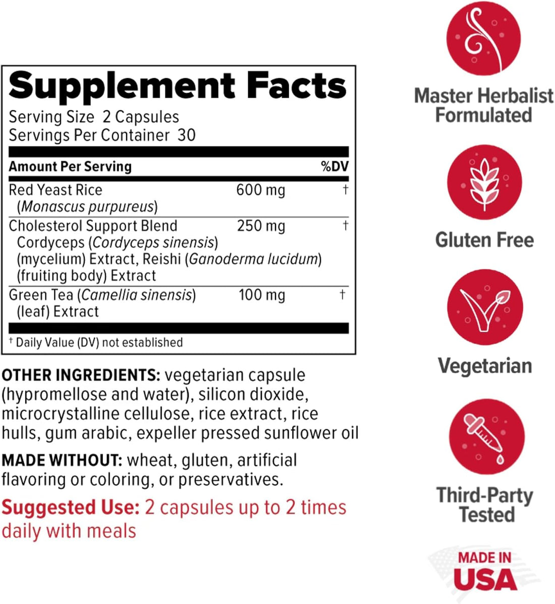 Redd Remedies, Cholesterol Triple Care, Supports Healthy Cholesterol Levels and Liver Function, 60 Vegetarian Capsules - PrimeBioHealth - canada supplements