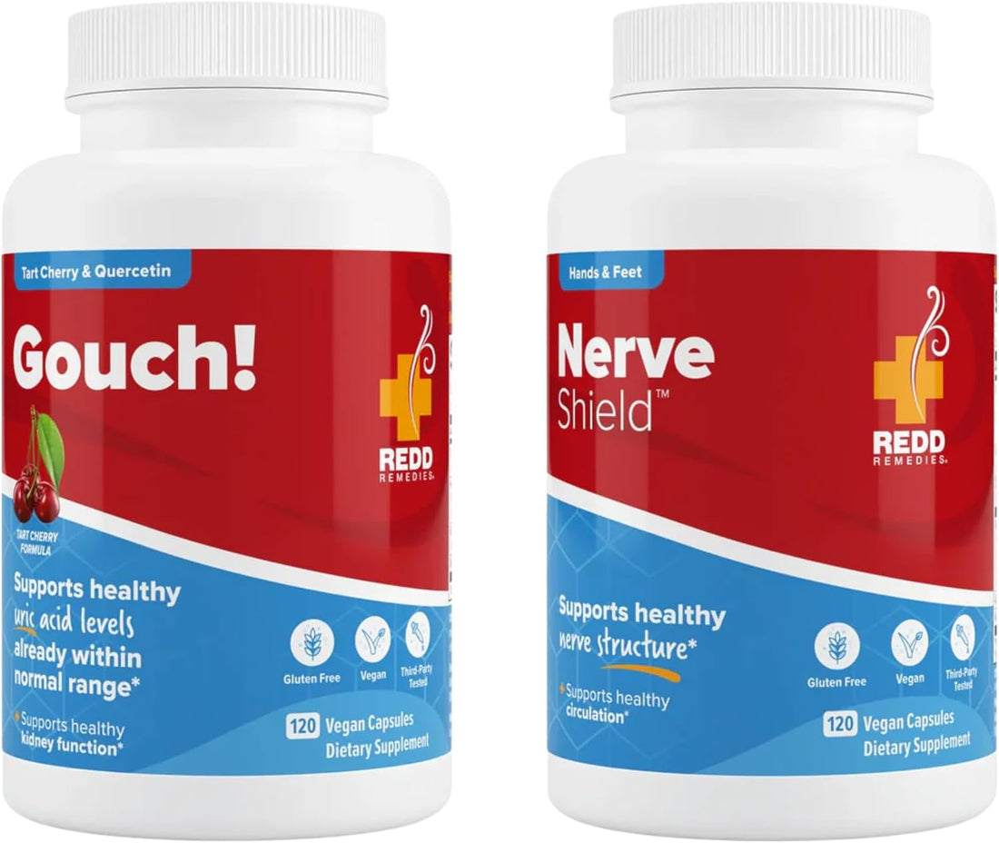 Redd Remedies Gouch!, 120 Capsules, and Nerve Shield, 120 Capsules - PrimeBioHealth - canada supplements