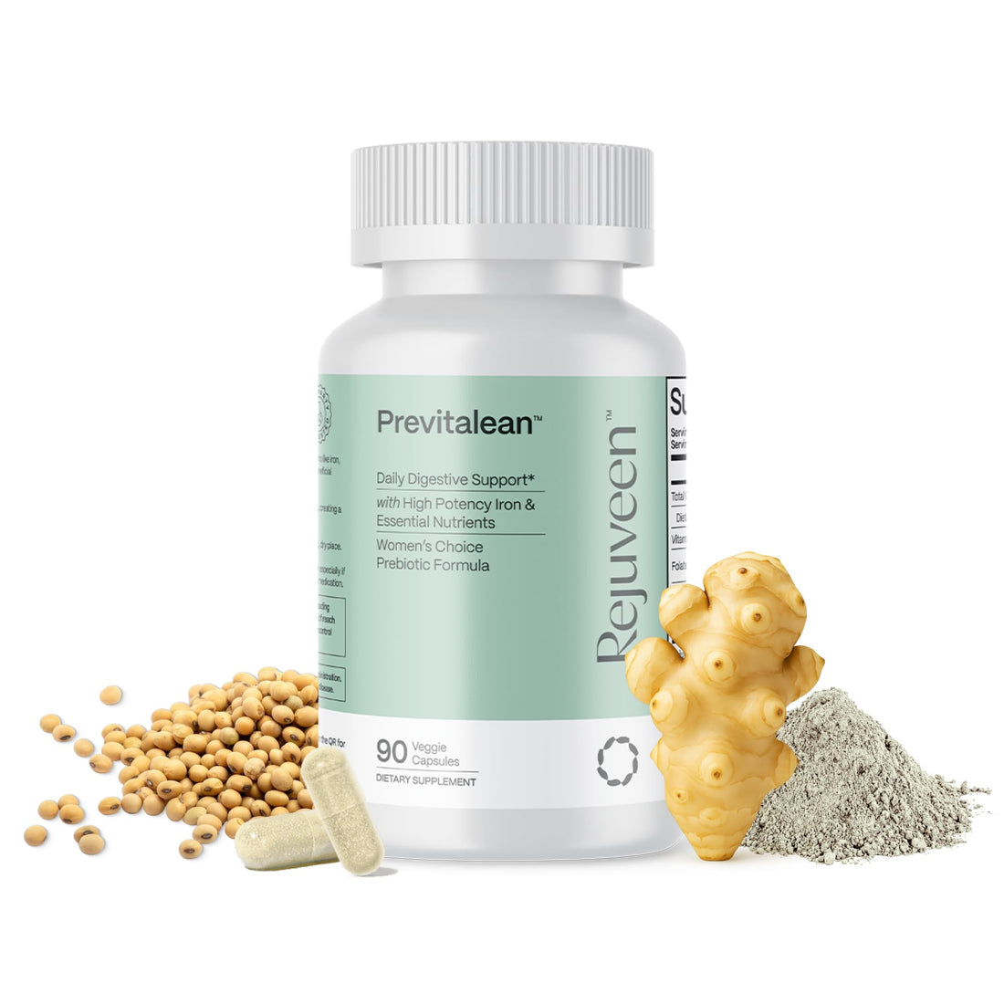Rejuveen Previtalean | Prebiotic Fiber Supplement for Women | Supports Gut Health & Red Blood Cell Production | Contains Highly Bioavailable Iron - PrimeBioHealth - canada supplements