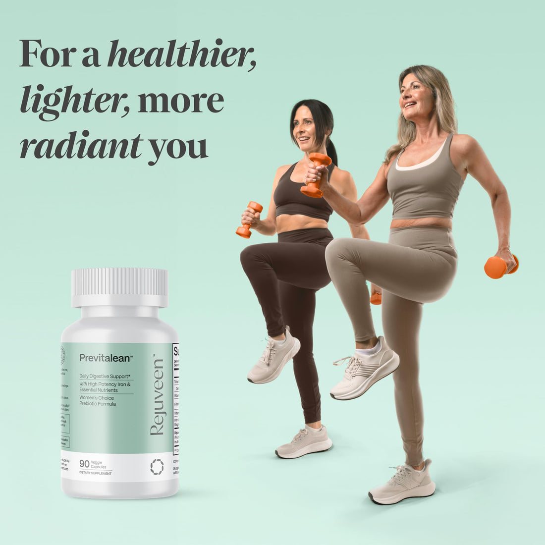 Rejuveen Previtalean | Prebiotic Fiber Supplement for Women | Supports Gut Health & Red Blood Cell Production | Contains Highly Bioavailable Iron - PrimeBioHealth - canada supplements