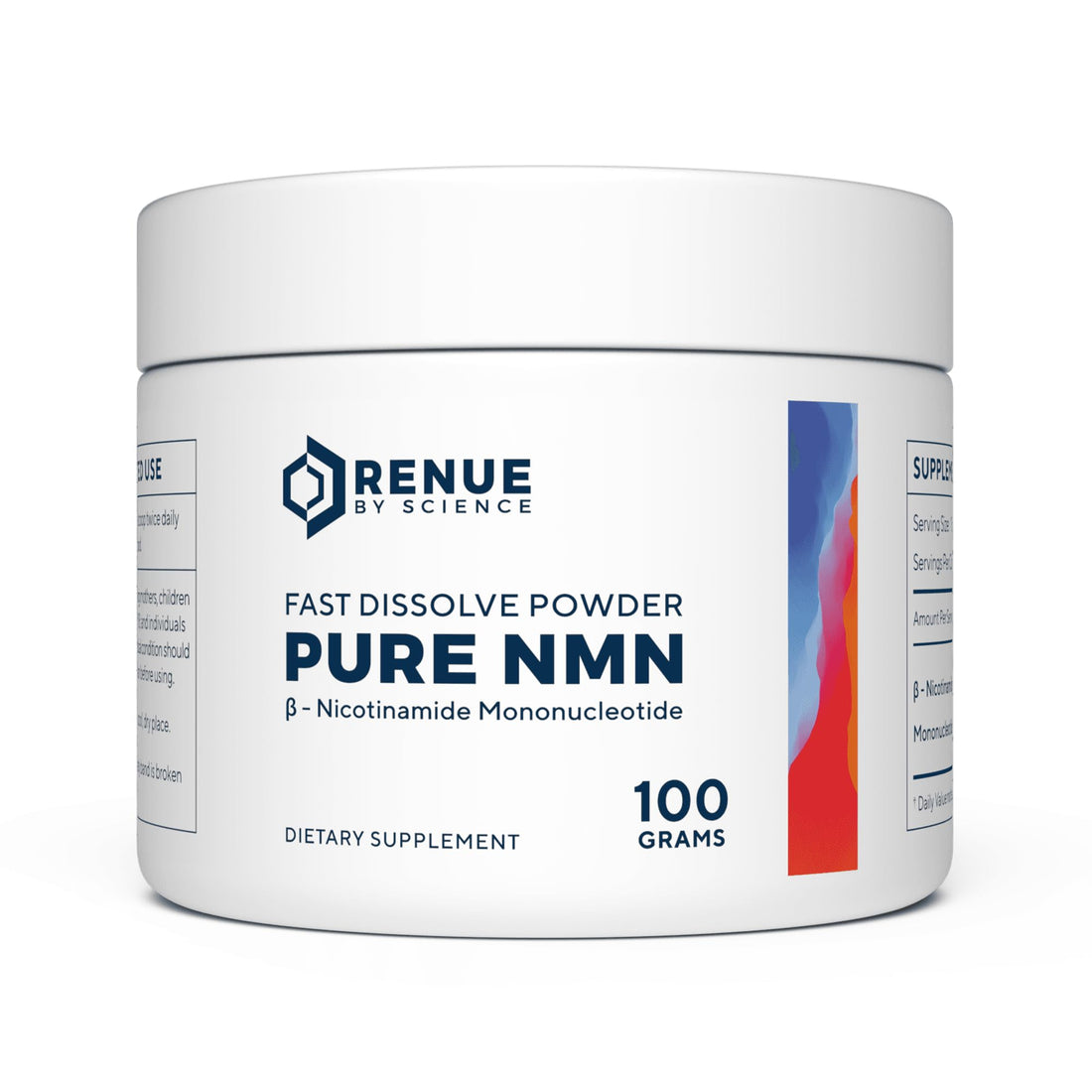 Renue By Science NMN Powder | 100g Fast Dissolve Powder Supplement | 500mg Nicotinamide Mononucleotide per Serving - PrimeBioHealth - canada supplements