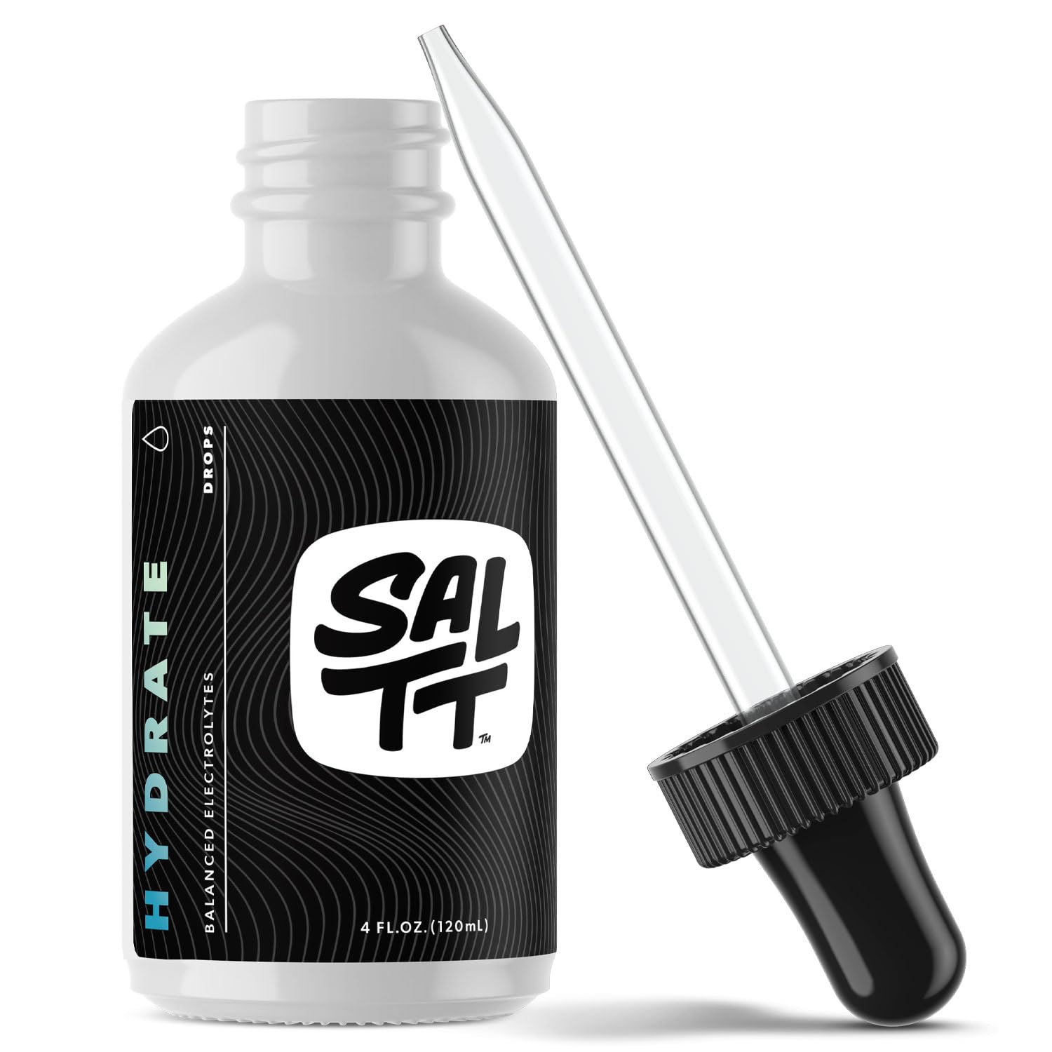 SALTT - Hydrate (4 oz) - Electrolytes Drops - Energy Boost - Sodium, Potassium, Magnesium, Zinc, Copper - Unflavored - Ultra Low Carb - Zero Sugar, Vegan, - PrimeBioHealth - canada supplements